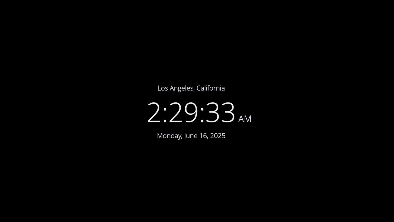 🔴 LIVE | Clock / Current time in Los Angeles, California