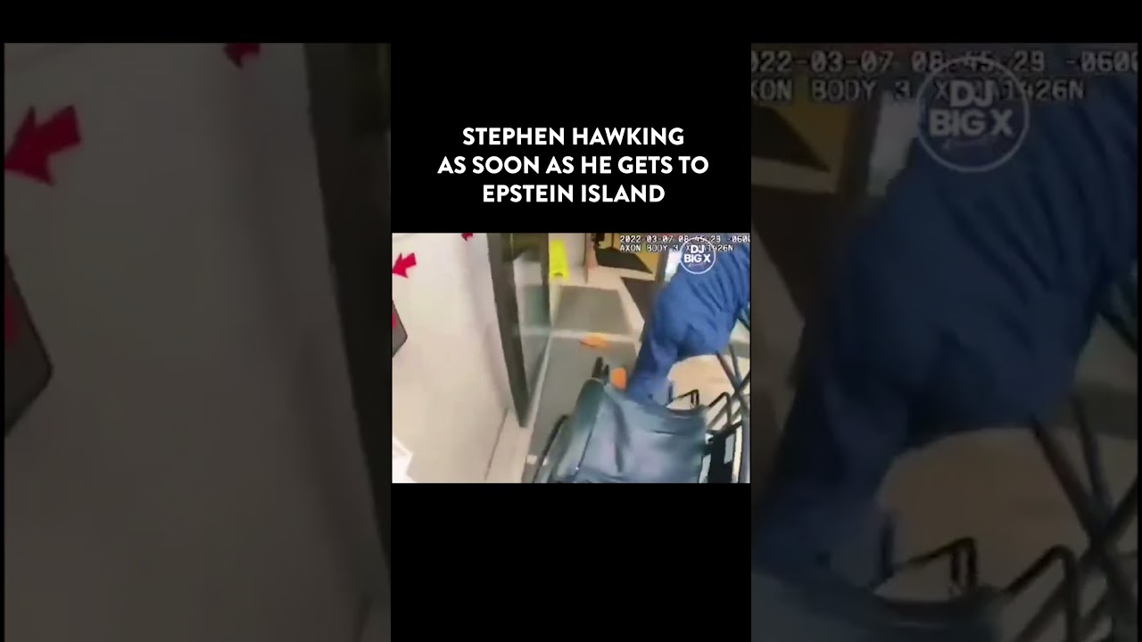 Stephen Hawking Arriving at Epstein Island