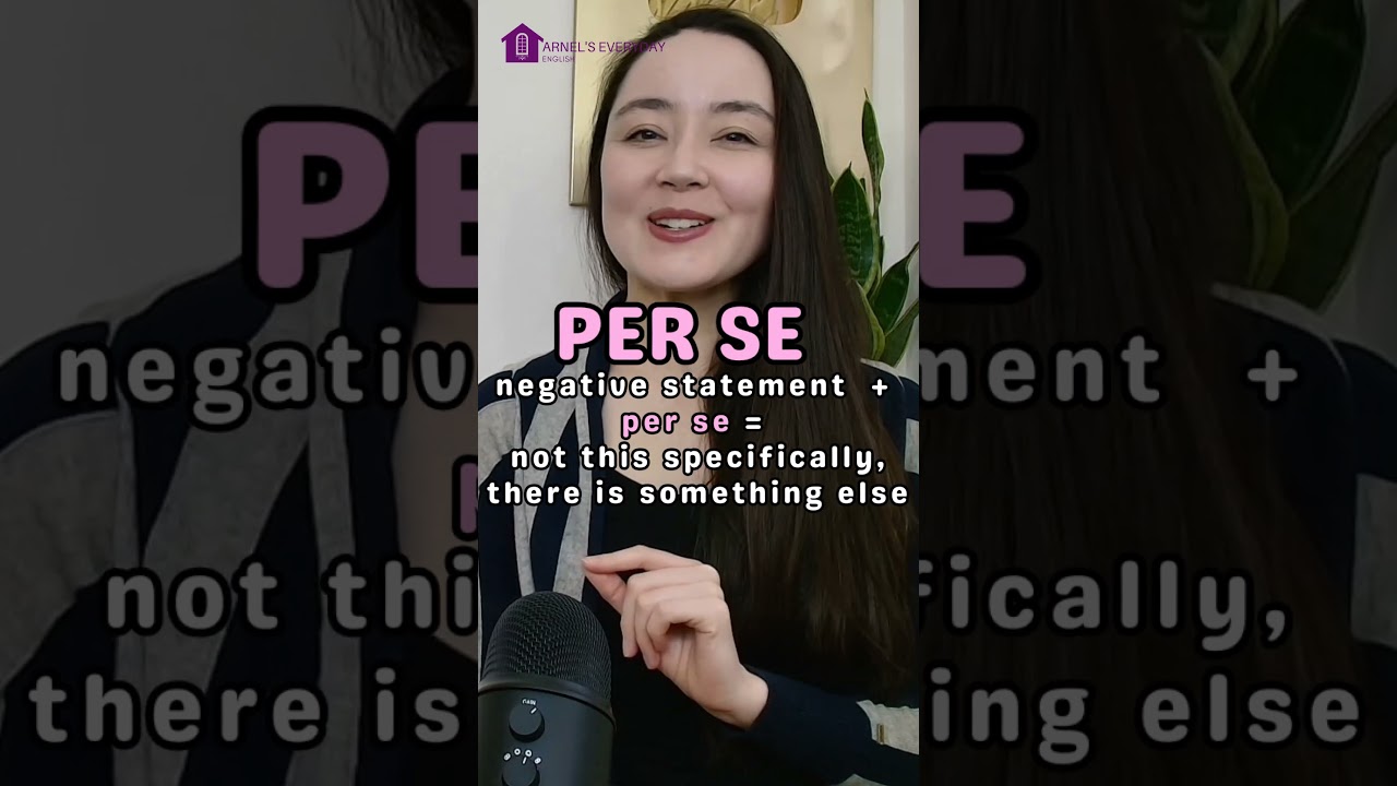 How to use PER SE in English | with examples