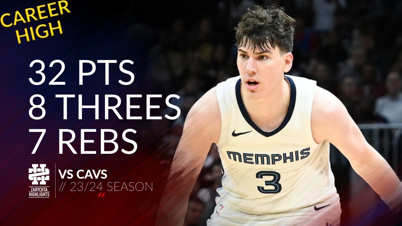 Jake LaRavia 32 pts 8 threes 7 rebs vs Cavs 23/24 season
