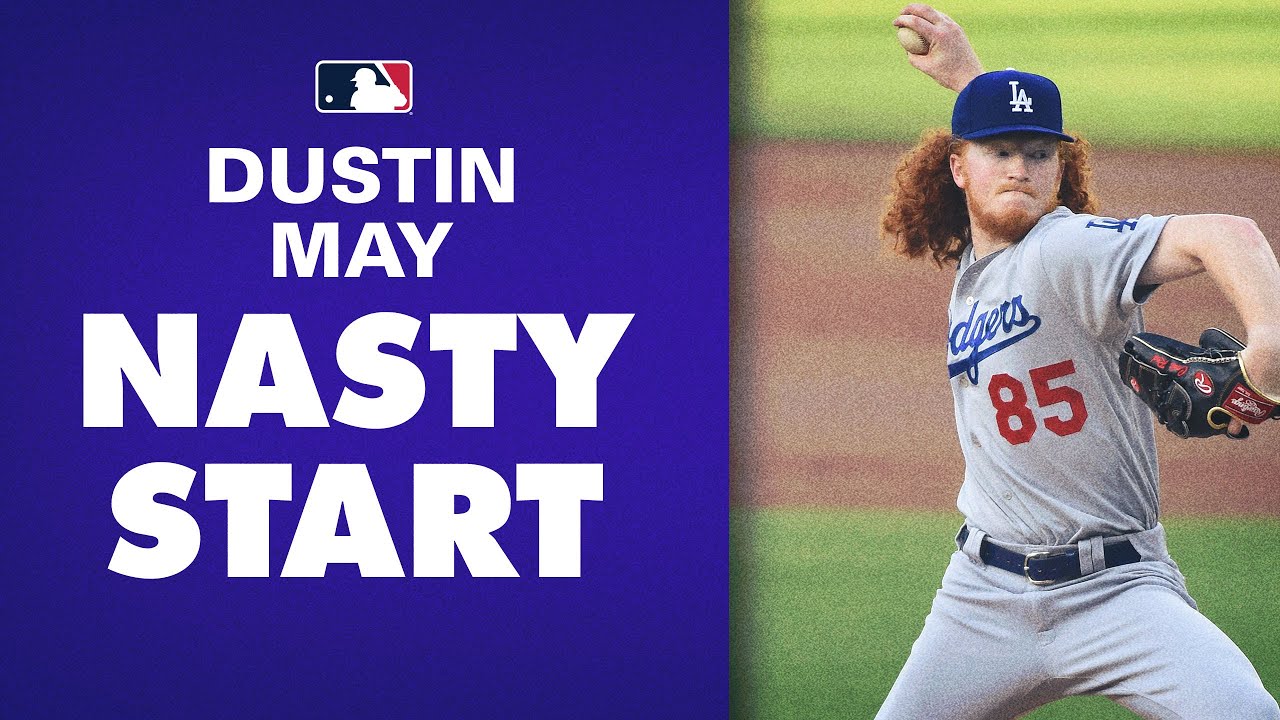 Dodgers' Dustin May showing off NASTY stuff against Padres for 8 Ks!