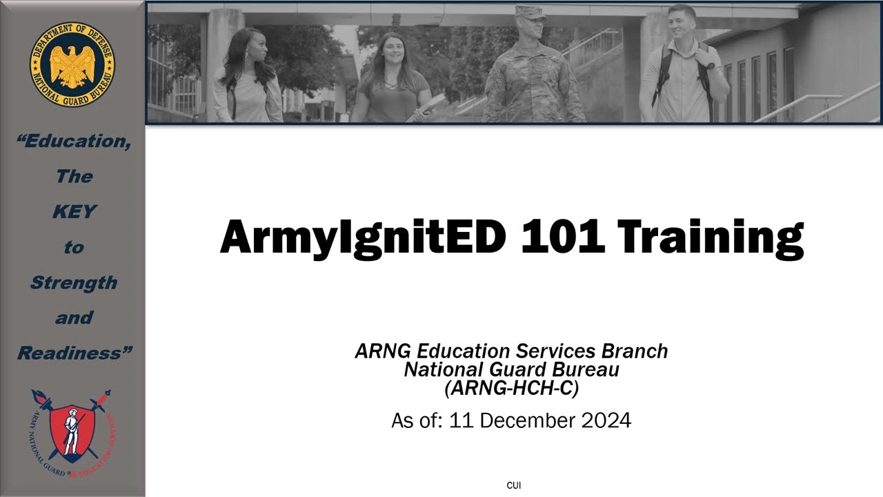 ArmyIgnitED 101 Training for Federal Tuition Assistance 20241219