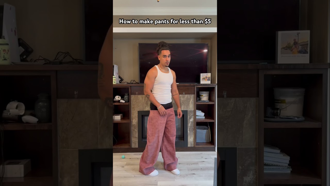 How to make pants for less than $5 #pants #howto #sewing #fashion #streetwear #sew #tutorial #diy