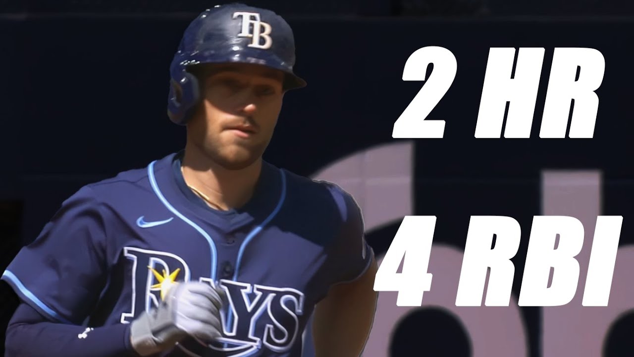 Brandon Lowe Goes 3 for 5 with 2 Homers vs Blue Jays!