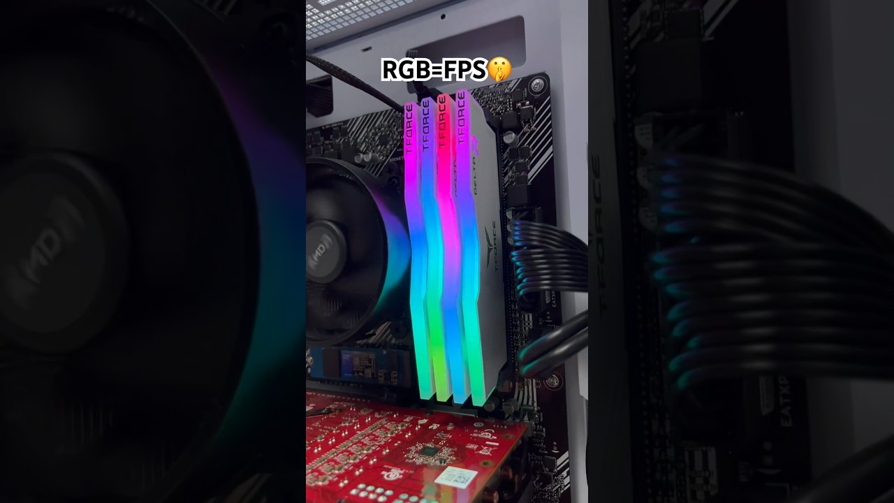 RGB RAM INSTALL + DEMO #shorts #pc #teamgroup #tforce #delta