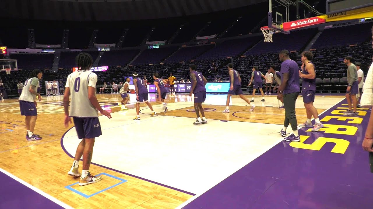 LSU men's basketball practice footage, October 14, 2024