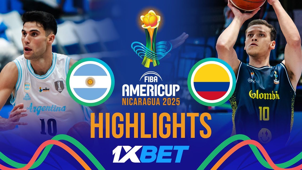 Argentina 🇦🇷 vs Colombia 🇨🇴 | 1XBET Highlights | FIBA AmeriCup 2025