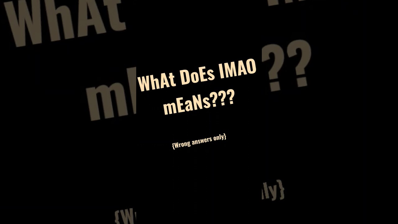 WHAT DOES IMAO MEANS