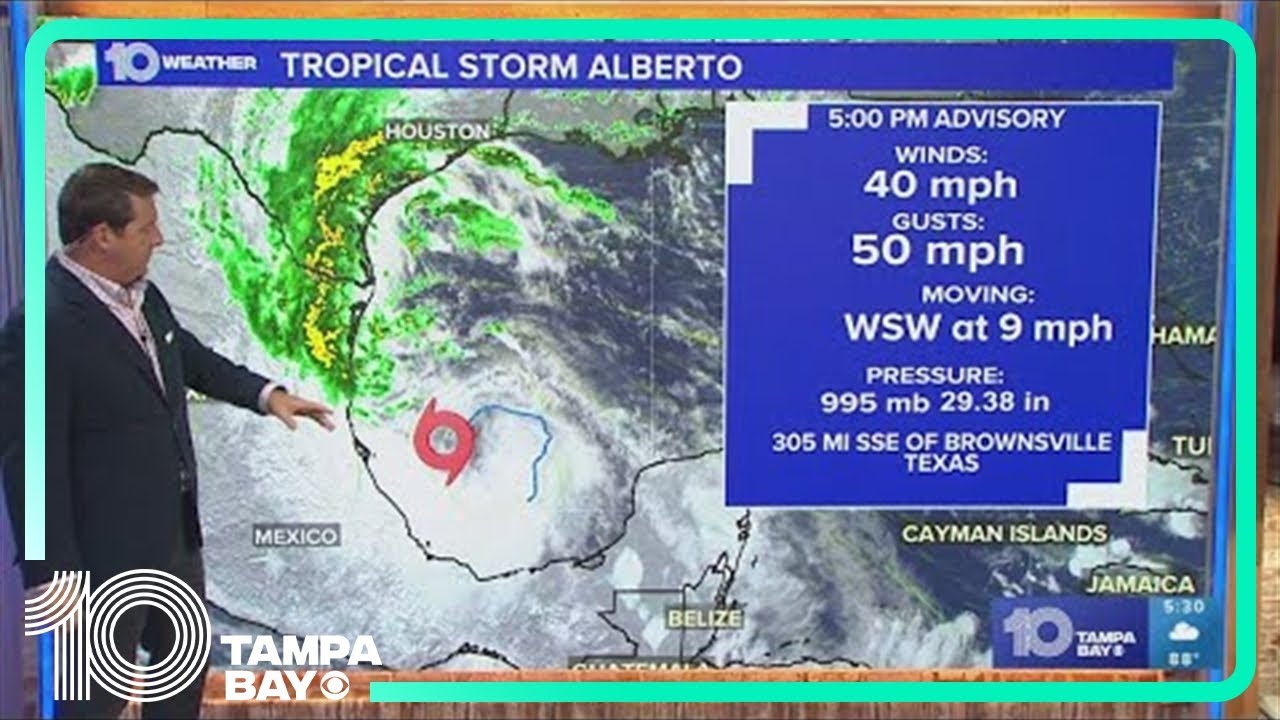 Tracking the Tropics: Tropical Storm Alberto picks up 40 mph winds