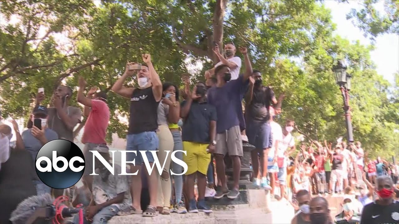 Cuba blames protests on US as Biden offers support to demonstrations