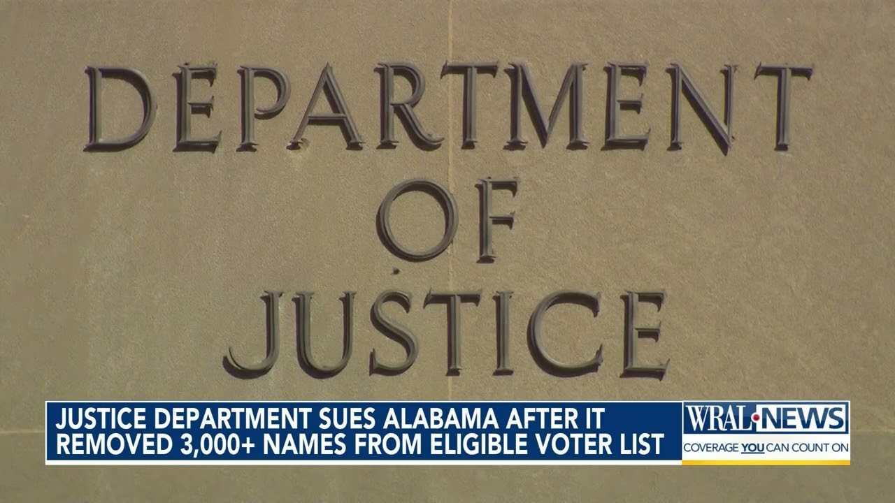 Justice Department sues Alabama over its effort to remove 3K+ names from voter rolls too