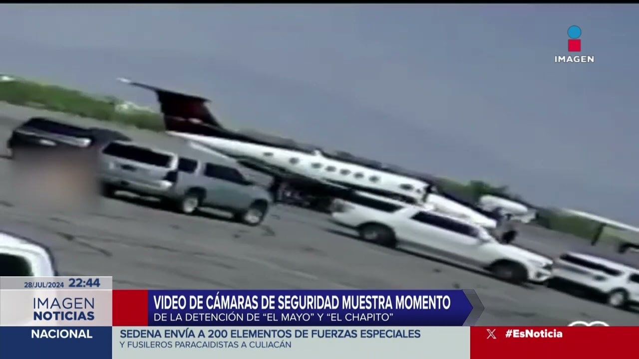 Revelan video de cómo fueron detenidos "El Mayo" Zambada y Joaquín Guzmán López | Imagen Noticias