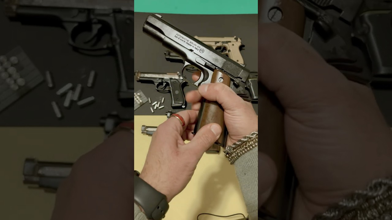 Colt 1911 replica marchio bruni 96 top firing pistola a salve #pistoleasalve #countrymusic #cowboys