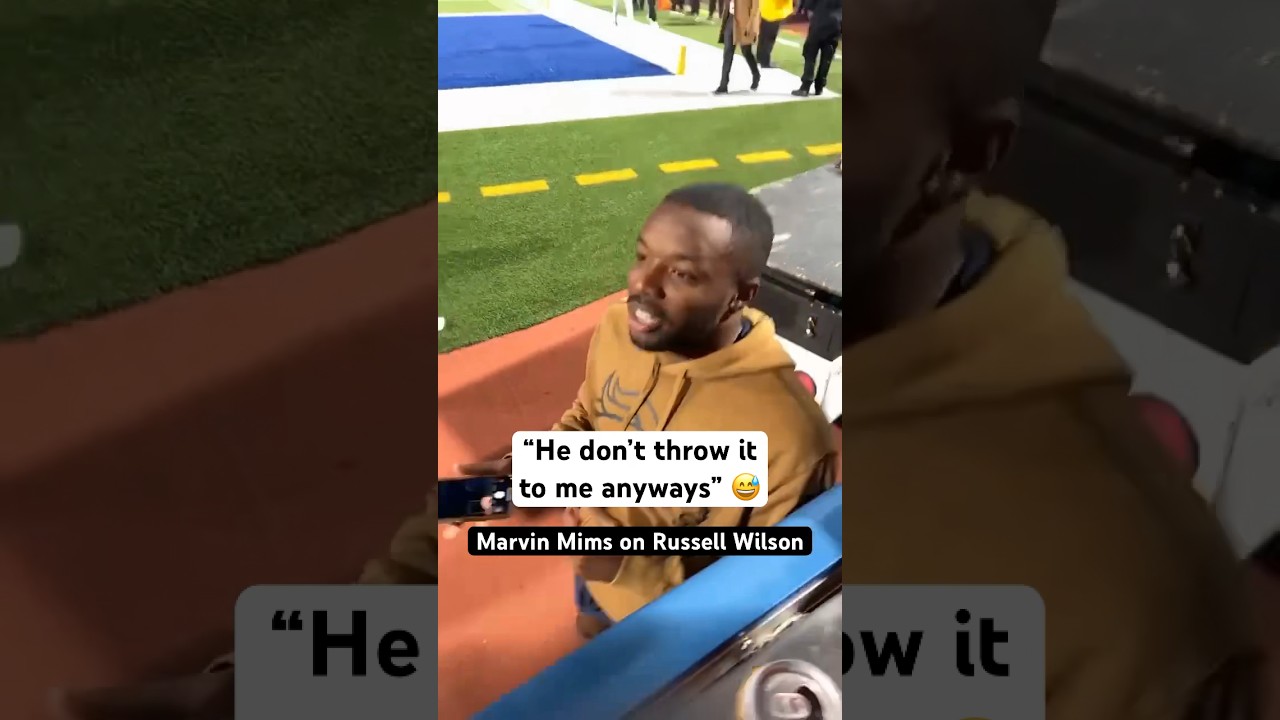 Broncos WR Marvin Mims after a fan told him he had 0 catches