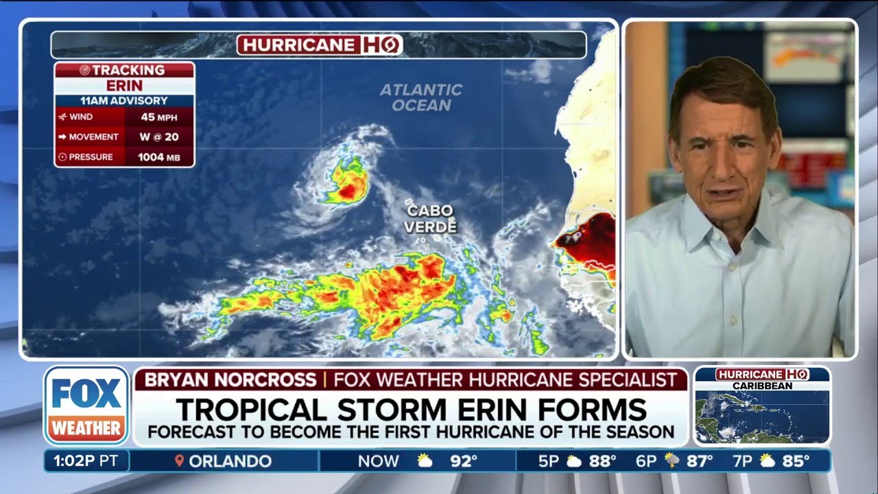 Tropical Storm Erin Is Forecast To Become The First Hurricane Of The Season