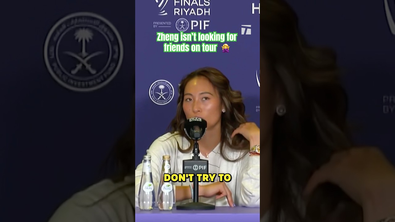 Zheng isn’t looking for friends on tour ❌ #wtafinals #tennis