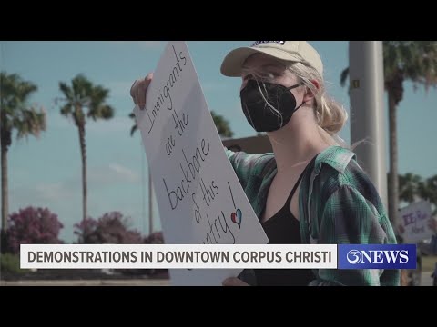 Protest against ICE and immigration raids held in Corpus Christi