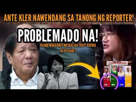 ANTE KLER NAWENDANG TANONG NG REPORTER? MATAAS NA TRUST RATING NI VP SARA DUTERTE! #vpsara #duterte