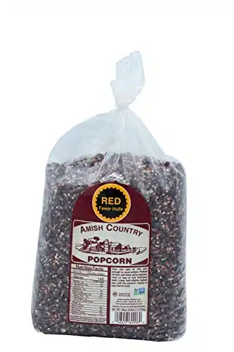 Amish Country Popcorn  Lbs Bag  Red Popcorn Kernels  Old Fashioned, Non Gmo And Gluten Free (Red   Lbs Bag)