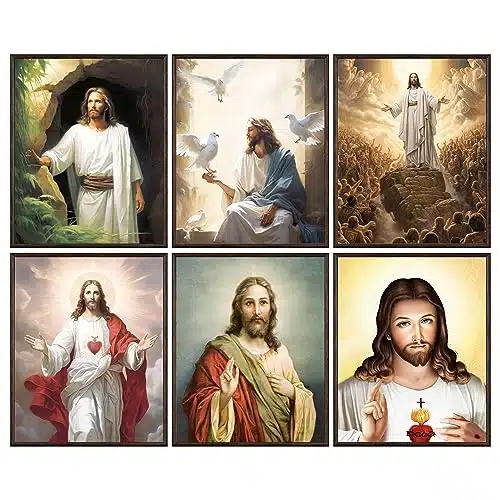 Decor Jesus Pictures For Wall   Jesus Poster Of Christ, Jesus Wall Art Prints, Catholic Sacred Heart Of Jesus Wall Decor, Religious Lds Pictures Of Jesus God Portrait Painting