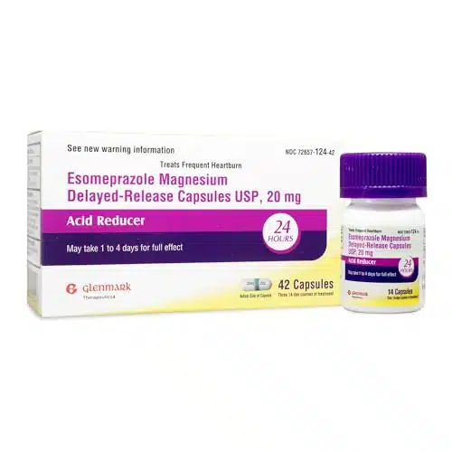 Glenmark Therapeutics Esomeprazole Magnesium Usp Mg, Delayed Release Capsules, Treats Frequent Heartburn, Capsules