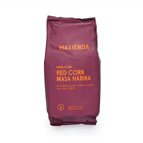 Masienda Heirloom Red Corn Masa Harinaflour Lb (Pack Of )   Nixtamalized Corn Flour Perfect For Corn Tortillas, Tamales, Tostadas, Pupusas, Arepas And More. Gluten Free, Non G