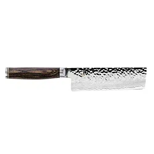 Shun Cutlery Premier , Ideal Chopping Vegetables And All Purpose Chef, Professional Nakiri, Inch, Handcrafted Japanese Kitchen Knife