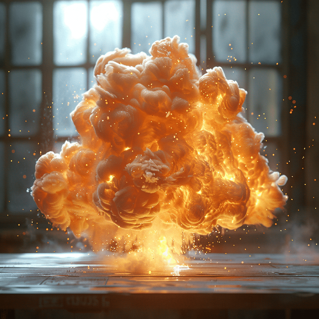 explosion of gas
