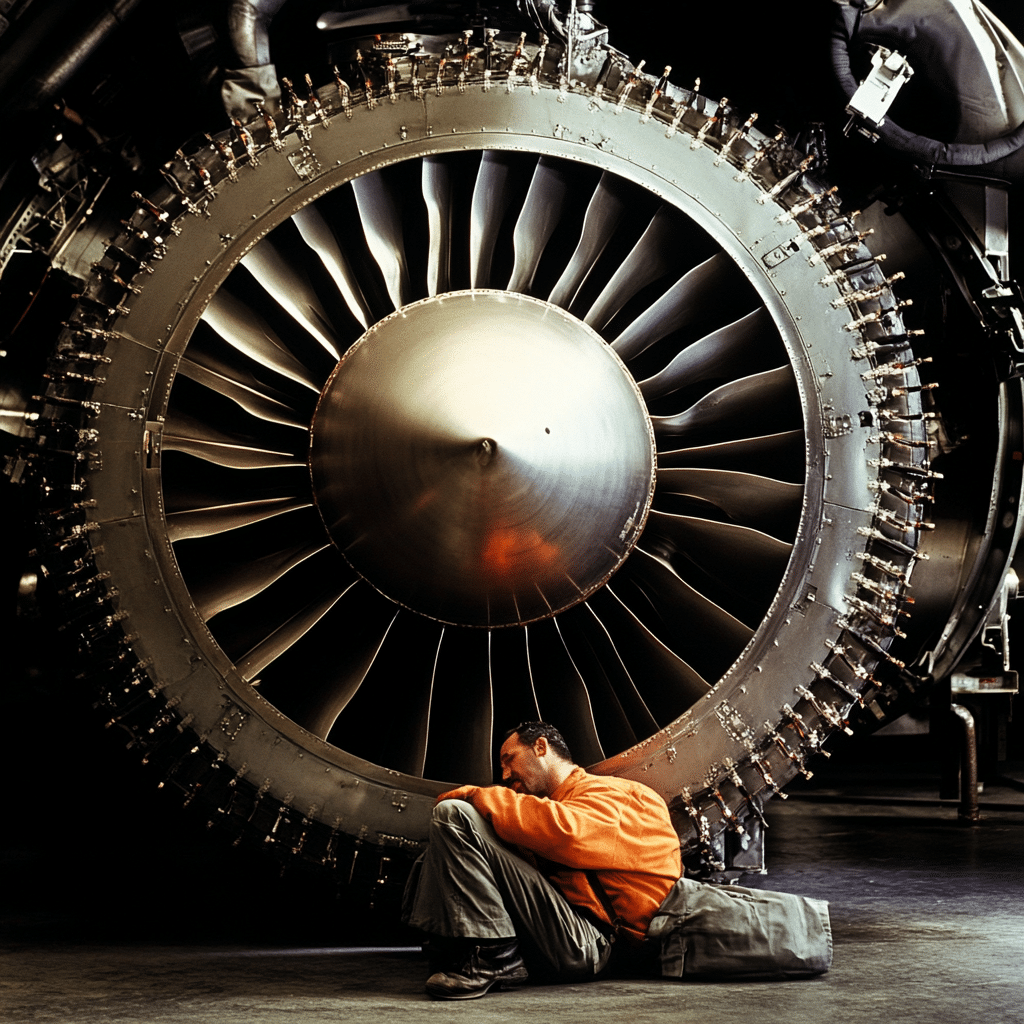 man dies airplane engine