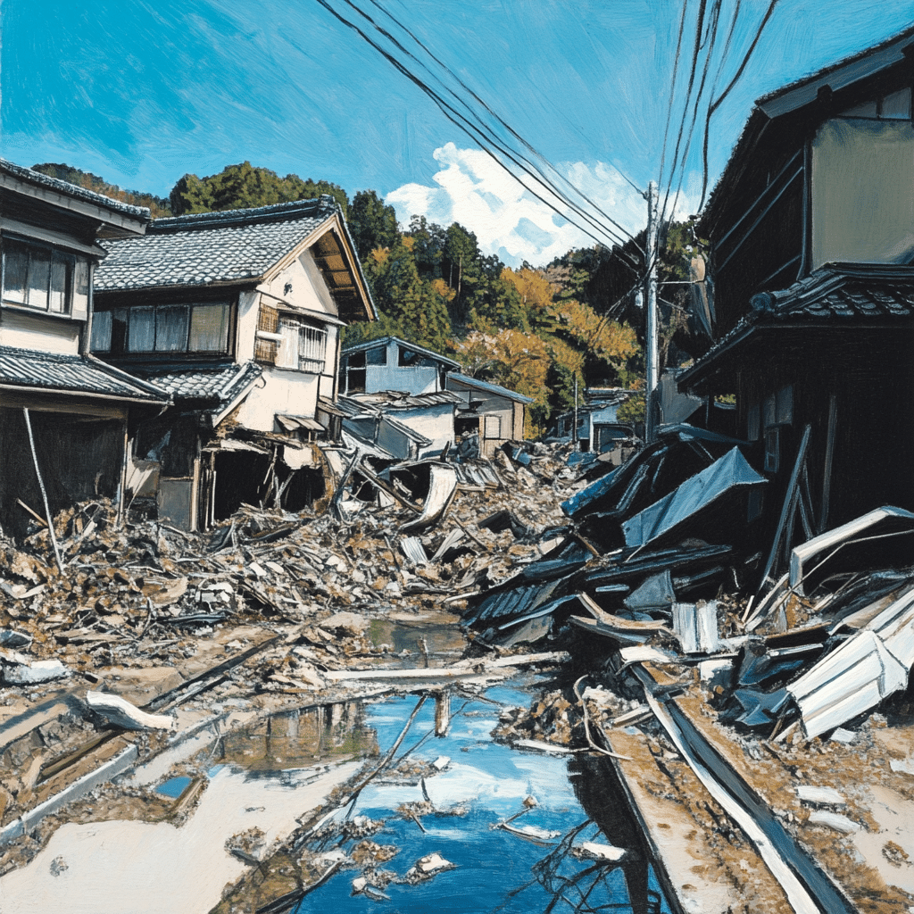 japan in earthquake