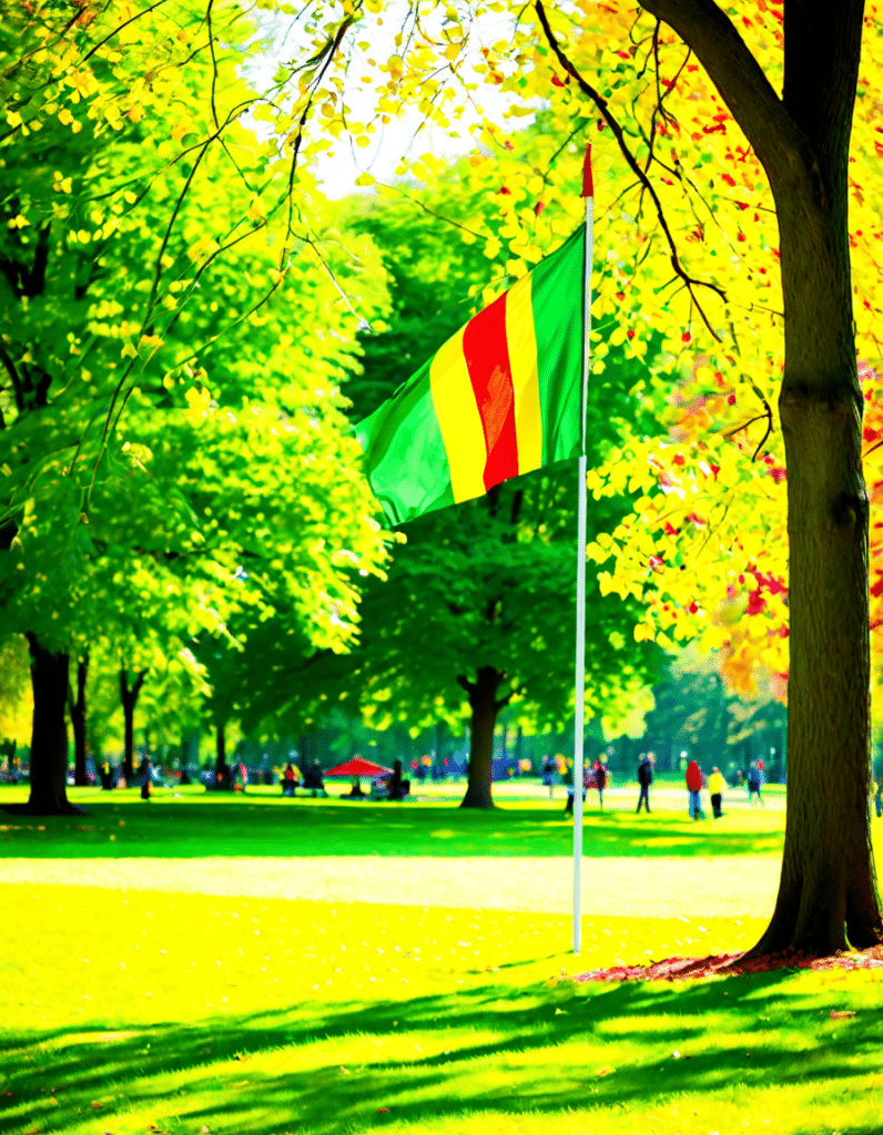 green yellow red flag