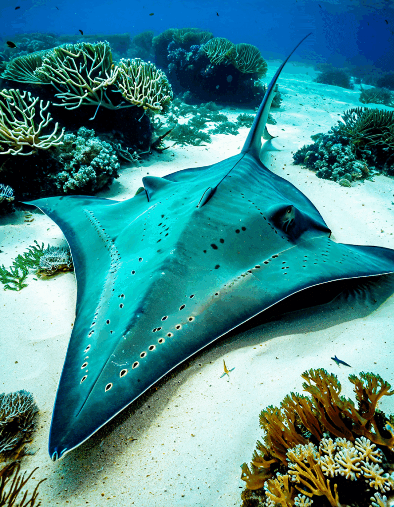 pregnant stingray shark